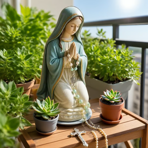 🔥 Virgin Mary and Jesus Rosary Holder (Set of 2) — ⌛ Limited-Edition Handcrafted Collector's Item