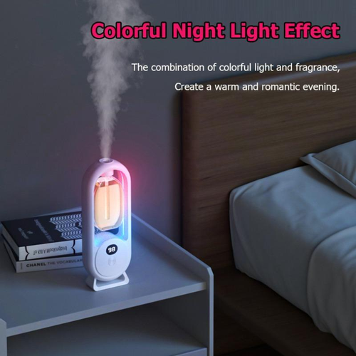 🌸 USB-powered aromatherapy diffuser with light ✨ Comes with a free bottle of Hilton perfume