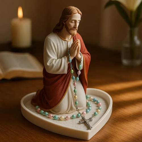🔥 Virgin Mary and Jesus Rosary Holder (Set of 2) — ⌛ Limited-Edition Handcrafted Collector's Item