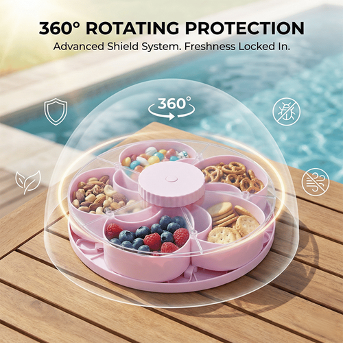Divided Spin and Snack Serving Tray