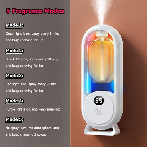🌸 USB-powered aromatherapy diffuser with light ✨ Comes with a free bottle of Hilton perfume