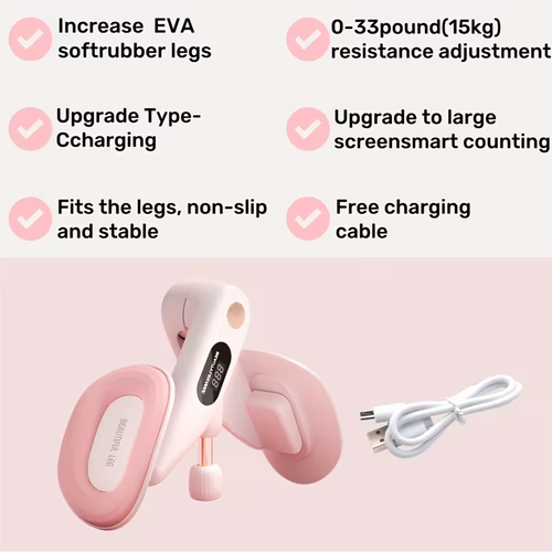 Pelvic Floor Trainer, Smart Hip & Thigh Trainer with Counter. Adjustable Resistance for Targeted Inner Thigh & Glute Toning. , unisex