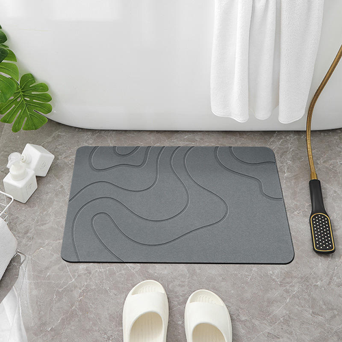 Quick-drying, mold-resistant, and highly absorbent non-slip bathroom mat (2.5mm, 60x90cm)