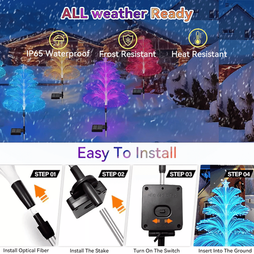 Seven Colors Gradient Solar Christmas Tree Light