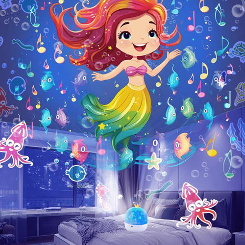 Projector Night Light for Kids 15 Sets of FilmsType-C Charging