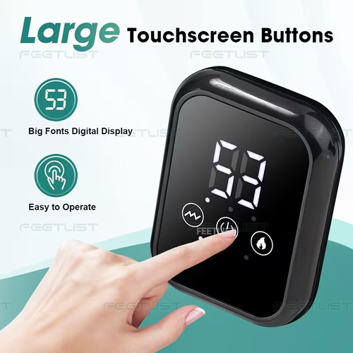 Wireless Shoulder Heater, Electric Heating and Vibration Function, for the Shoulders, 3 Heating and Vibration Modes, No Need to Plug in - with LED Touchscreen
