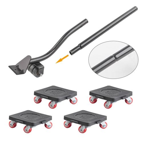 Household Plastic Furniture Lifter & Mover 360 Rotation Wheels 450kg Load Capacity Easy Operation 4-Wheel Moving Tool