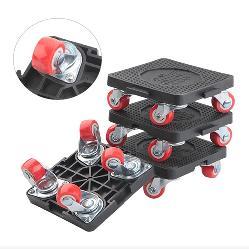 Household Plastic Furniture Lifter & Mover 360 Rotation Wheels 450kg Load Capacity Easy Operation 4-Wheel Moving Tool