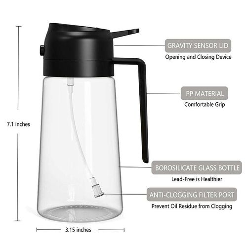 ✨🧴 New Black Multifunctional Glass Oil Sprayer 🧴✨