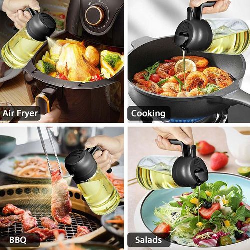 ✨🧴 New Black Multifunctional Glass Oil Sprayer 🧴✨