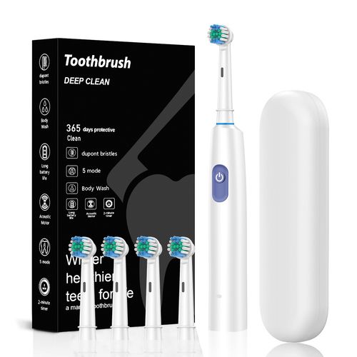 Rechargeable electric toothbrush for efficient brushing and enhanced functionality