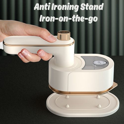 Handheld clothes steamer supports wet and dry ironing with anti-scald base for travel home and office electronic iron