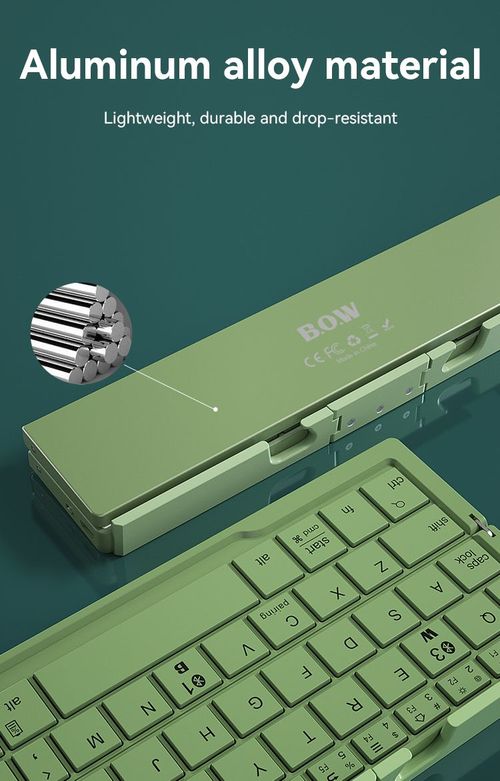 Bowknot Fan Ultra-thin Portable Foldable Bluetooth Wireless Keyboard with Office Hidden Stand