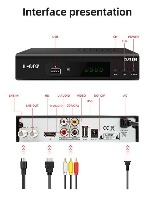FTA DVB-S2 Satellite Receiver Full HD Satellite Receiver Set-Top Box