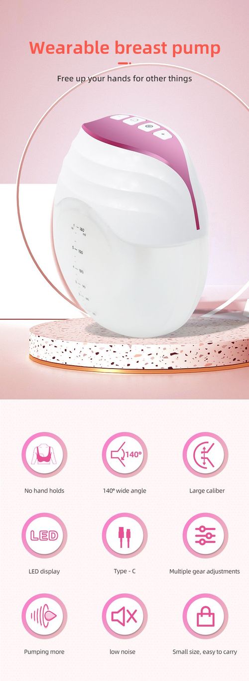4-mode 9-level hands-free strong suction portable wearable breast pump