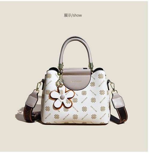 Retro Printed Women's Handbag Fashion Commuter Large Capacity Tote Bag Versatile Multi-layer Shoulder Crossbody Bag 17 sales
