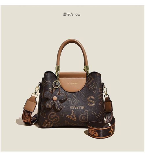 Retro Printed Women's Handbag Fashion Commuter Large Capacity Tote Bag Versatile Multi-layer Shoulder Crossbody Bag 17 sales