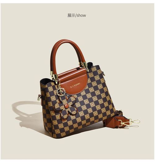 Retro Printed Women's Handbag Fashion Commuter Large Capacity Tote Bag Versatile Multi-layer Shoulder Crossbody Bag 17 sales