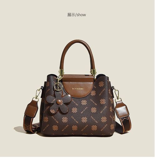 Retro Printed Women's Handbag Fashion Commuter Large Capacity Tote Bag Versatile Multi-layer Shoulder Crossbody Bag 17 sales