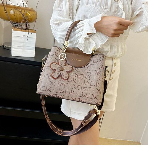 Retro Printed Women's Handbag Fashion Commuter Large Capacity Tote Bag Versatile Multi-layer Shoulder Crossbody Bag 17 sales