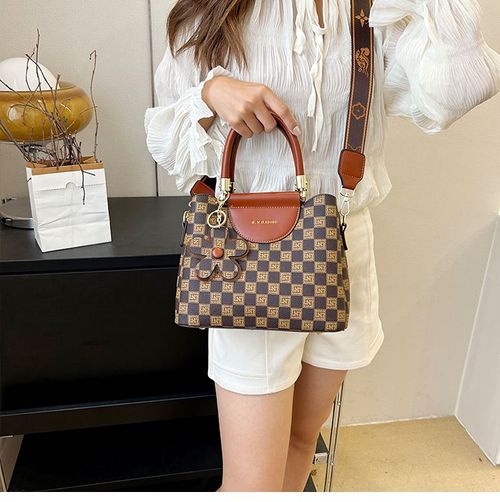 Retro Printed Women's Handbag Fashion Commuter Large Capacity Tote Bag Versatile Multi-layer Shoulder Crossbody Bag 17 sales