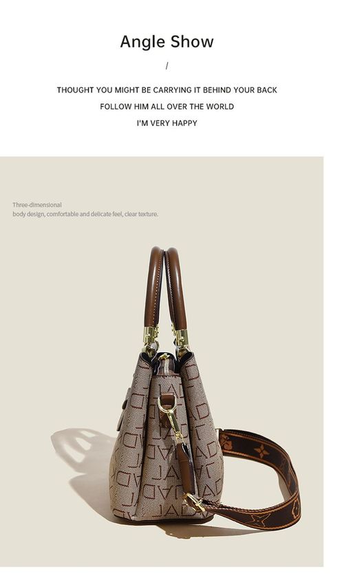 Retro Printed Women's Handbag Fashion Commuter Large Capacity Tote Bag Versatile Multi-layer Shoulder Crossbody Bag 17 sales