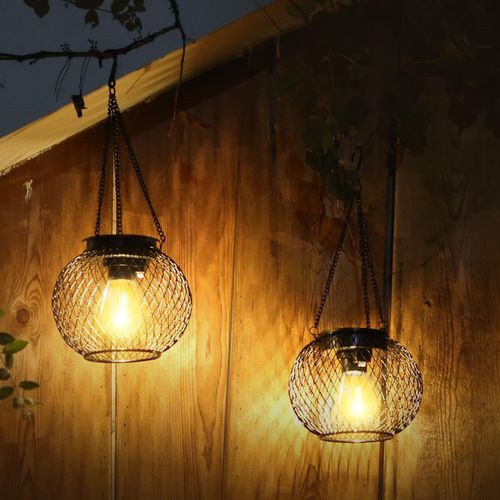 Metal hanging solar light outdoor light