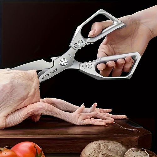 Kitchen stainless steel scissors, chicken bone scissors, outdoor multi-function meat scissors