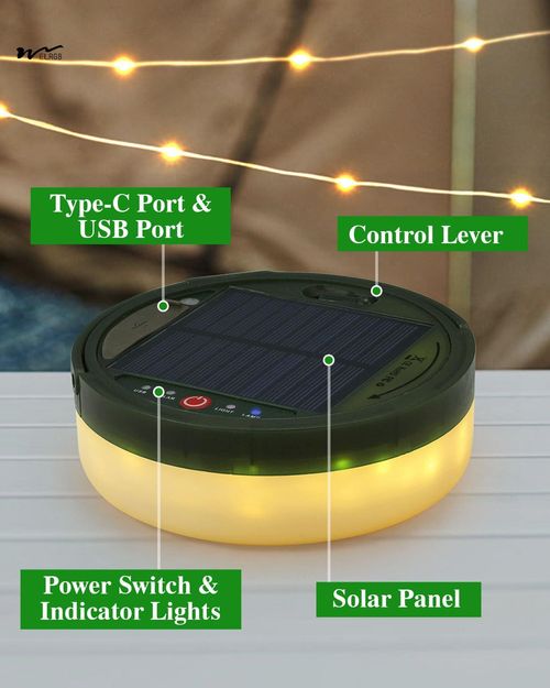 LED camping tent solar atmosphere light