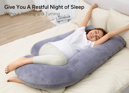Pregnancy pillow for sleeping, U-shaped full body pregnancy pillow