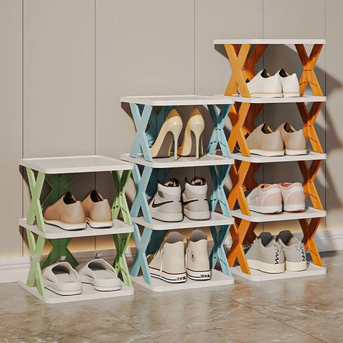 2025 Hot Sale Storage Folding Adjustable Shoe Wardrobe Grouping Organizer Double Layer Shoe Rack