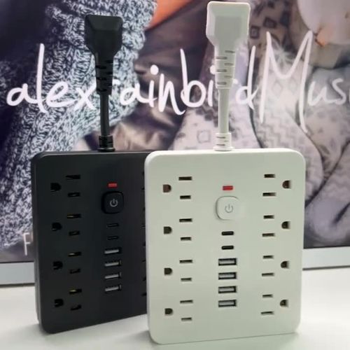 14-in-1 power socket - with overload protection and one-touch control switch