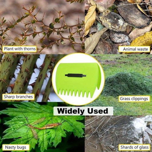 A pair of hand rakes with claws, durable plastic leaf shovels for garden yard lawn cleaning