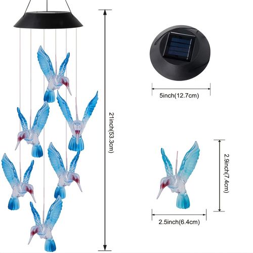Beautiful blue sun wind chimes