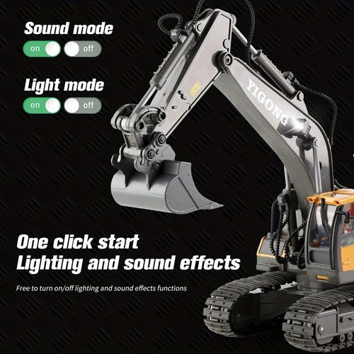 2.4G remote control high-tech 11-channel remote control excavator alloy plastic engineering vehicle electronic toy