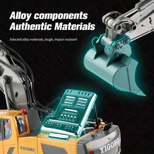 2.4G remote control high-tech 11-channel remote control excavator alloy plastic engineering vehicle electronic toy