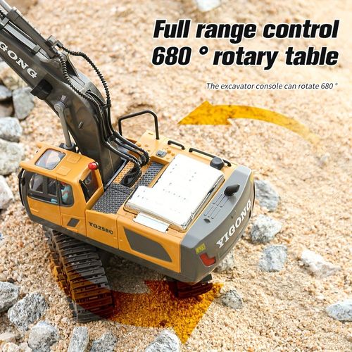 2.4G remote control high-tech 11-channel remote control excavator alloy plastic engineering vehicle electronic toy