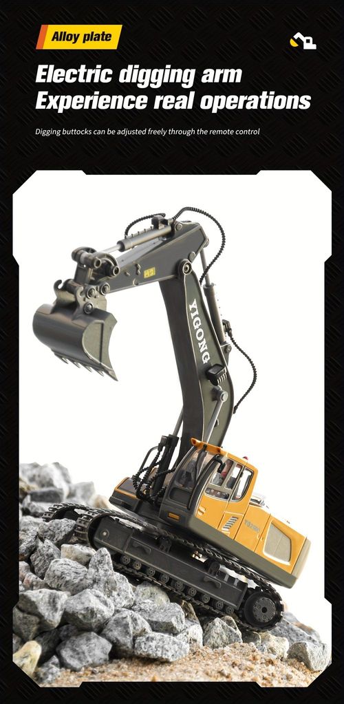 2.4G remote control high-tech 11-channel remote control excavator alloy plastic engineering vehicle electronic toy