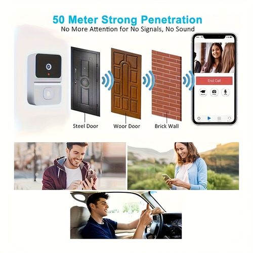 Smart WiFi Doorbell, Wireless Security Camera