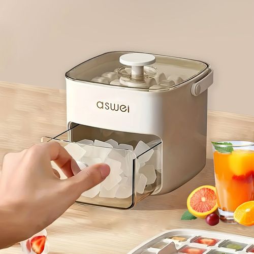 Easy Press Ice Cube Molds - Large Capacity, Double Layer 48 Ice Cubes