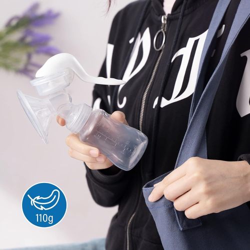 Portable Manual Breast Pump - Adjustable Suction Silicone Hand Pump, Convenient for Breastfeeding, Compact and Portable