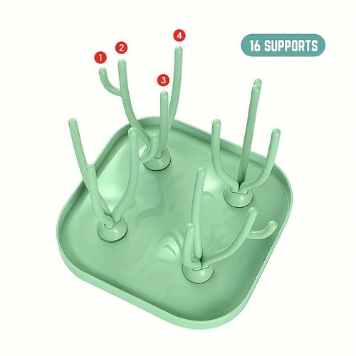 Green multifunctional portable drying rack, bottle rack, detachable drying rack