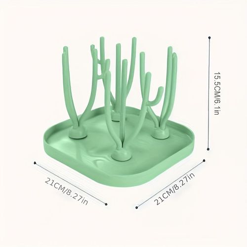 Green multifunctional portable drying rack, bottle rack, detachable drying rack