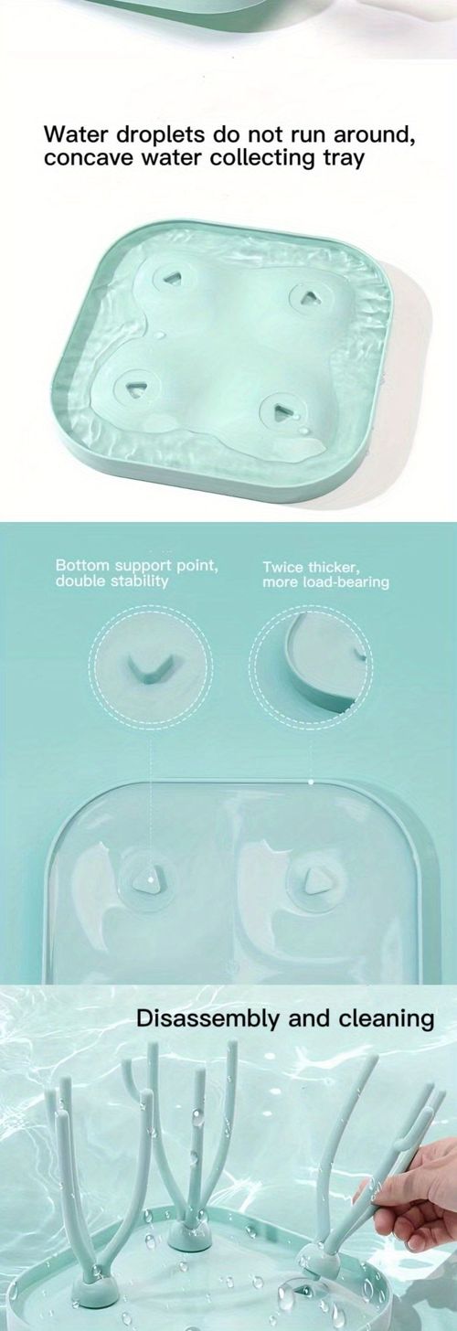 Green multifunctional portable drying rack, bottle rack, detachable drying rack