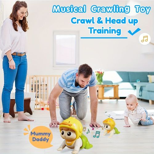 Interactive kids crawling toys with music, EDUVANKU colorful plastic kids toys