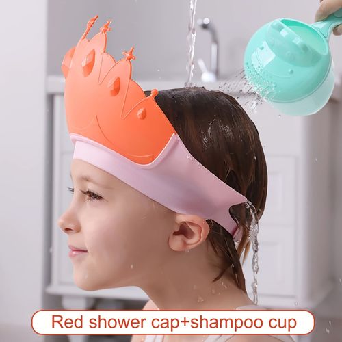 Kids Resistant Ear Shower Cap - Waterproof, Adjustable Shower Cap