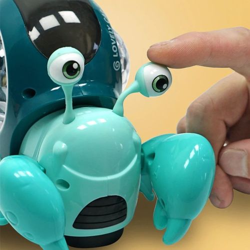 Crawling Crab Sensory Toys 0-3 Years Old Children Interactive Music Walking Dancing Electronic Pet Snail Toy Gift