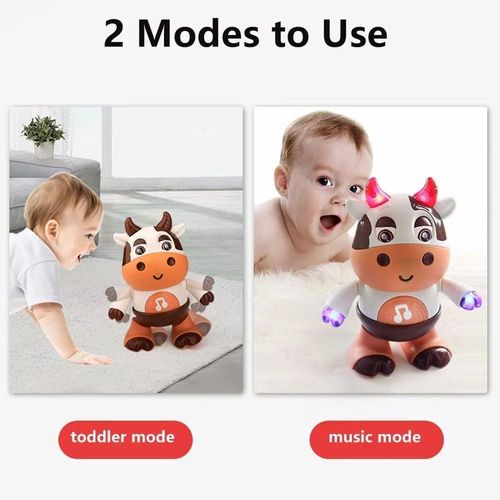 JumonHot Cow Musical Toy, Early Childhood Educational Learning Toy with LED Lights and Music