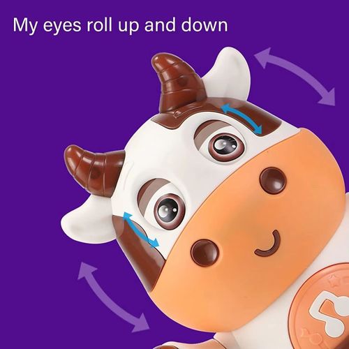 JumonHot Cow Musical Toy, Early Childhood Educational Learning Toy with LED Lights and Music