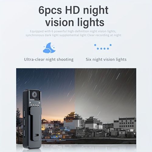 Body camera with audio and video recording, 180° rotating lens